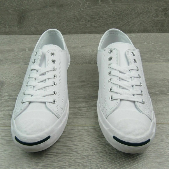 Converse Jack Purcell LEA OX White Leather Casual - Picture 4 of 8